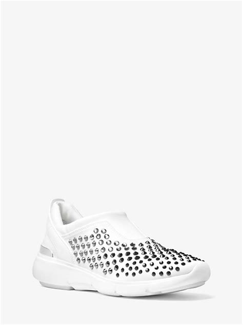 ace studded sneaker style 43t6acfs1d michael kors|Michael Michael Kors Ace Studded Neoprene Trainer Sneaker .